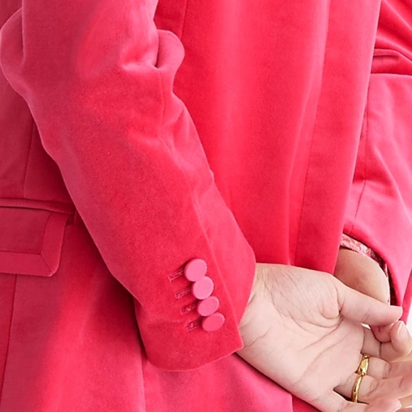 J Crew Collection Willa Blazer in Tipped Stretch Velvet - Picture 5 of 14